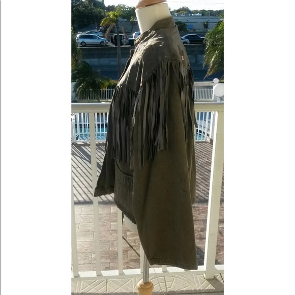 Della sport NWT loehmann fringe jacket L hippie - Picture 3 of 8